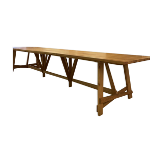 Wooden table in solid