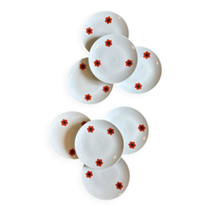 Lot de 8 assiettes plates - bavaria