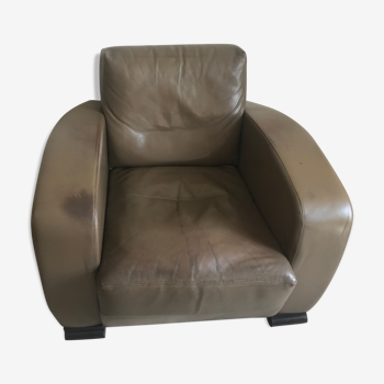 Leather club chair