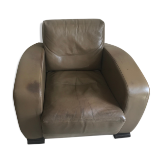 Leather club chair