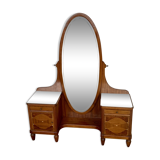Hairdresser Art Deco styke from the early 20th century in mahogany with marquetry and mother-of-pear details