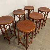 Set of 6 Thonet bar stools