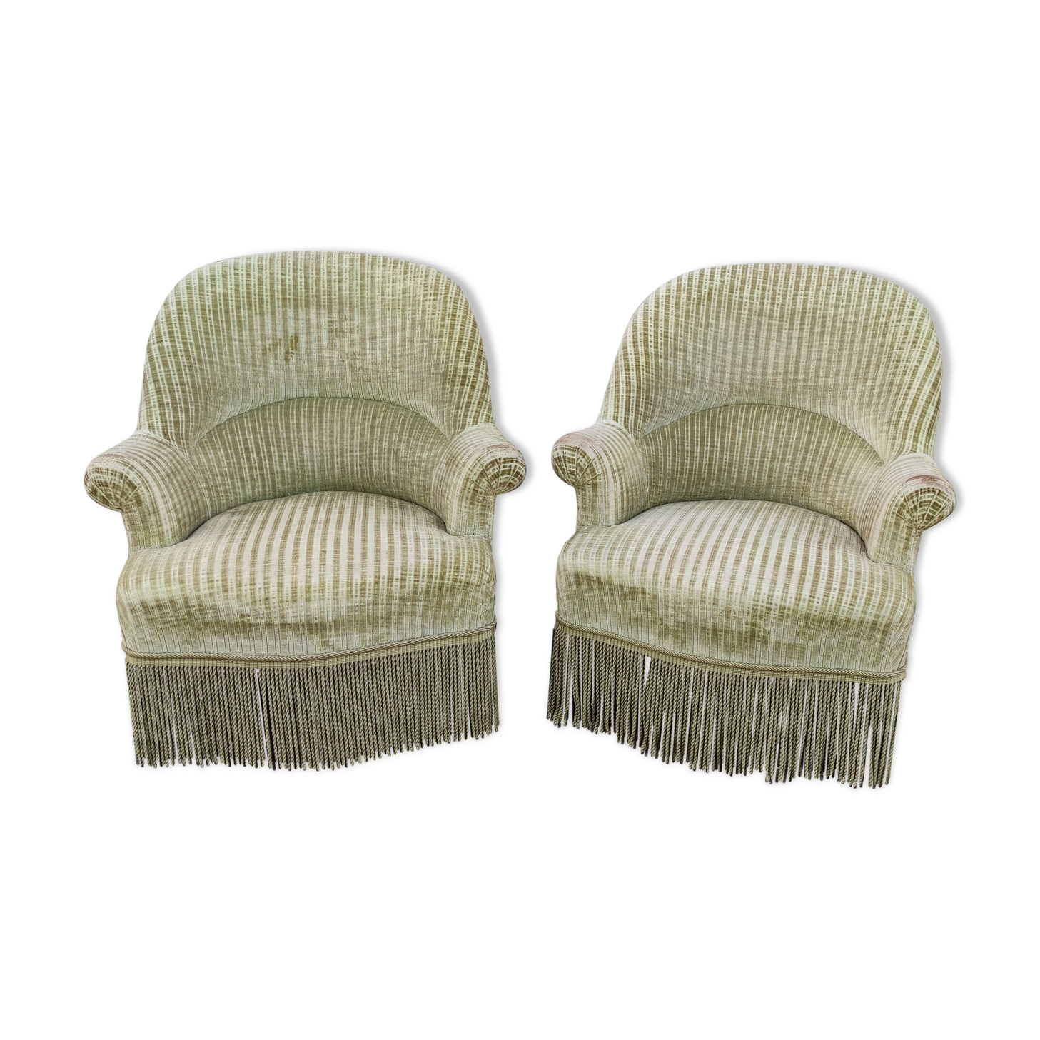 Pair of toad armchairs