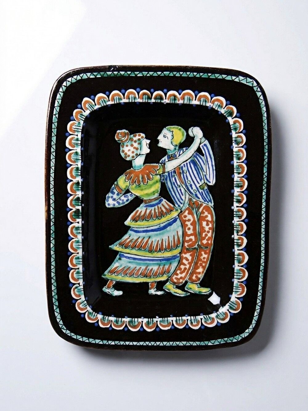 Ashtray, glazed ceramic wall decoration A.D. Schweizer Steffisburg, circa 1960