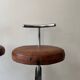 Bar stools in tubular chrome and tan leather, 1970s