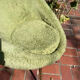 Pale green vintage moumoute armchair