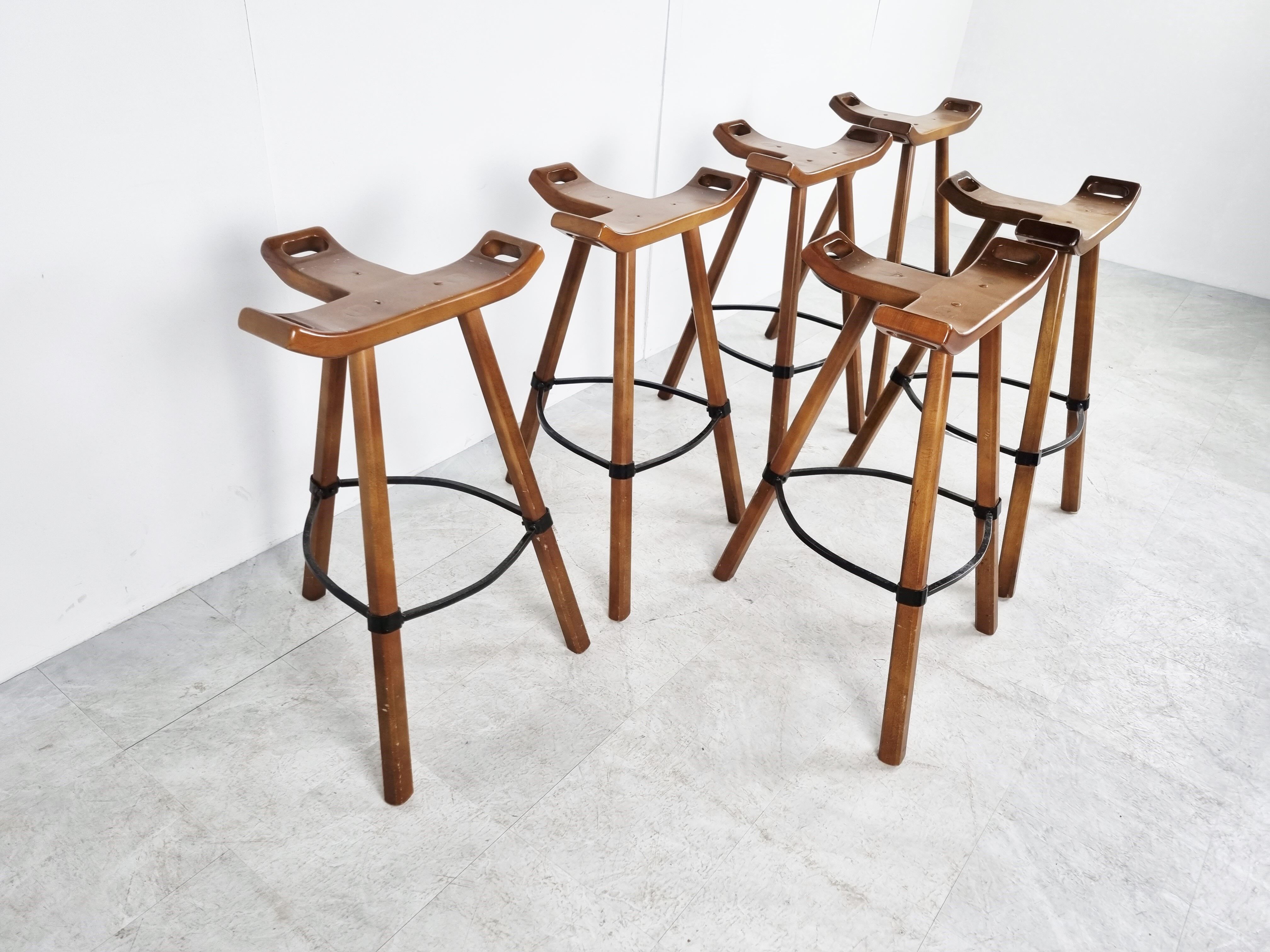 Mid century brutalist bar stools, 1960s