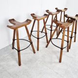 Mid century brutalist bar stools, 1960s