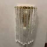Large Murano Glass Brass Sconces