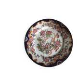 Set of 3 Antique Sarreguemines Dessert Plates: Hand-Painted Floral Ceramic