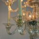 Lustre vénitien en verre de Murano transparent 10 bras de lumière sur deux niveaux