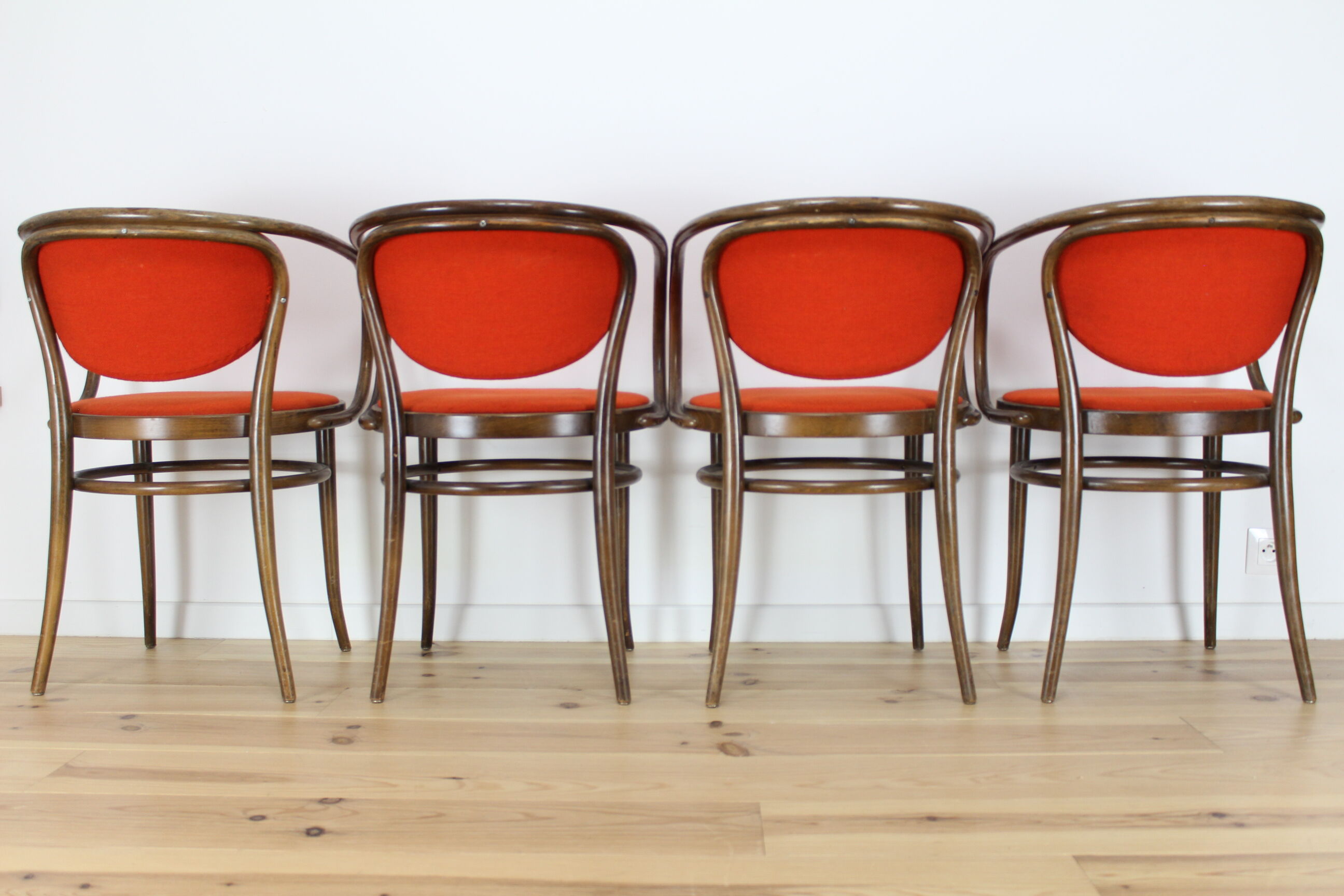 Chairs bistro curved wood called "Le Corbusier"