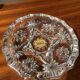 Chiseled glass ashtray