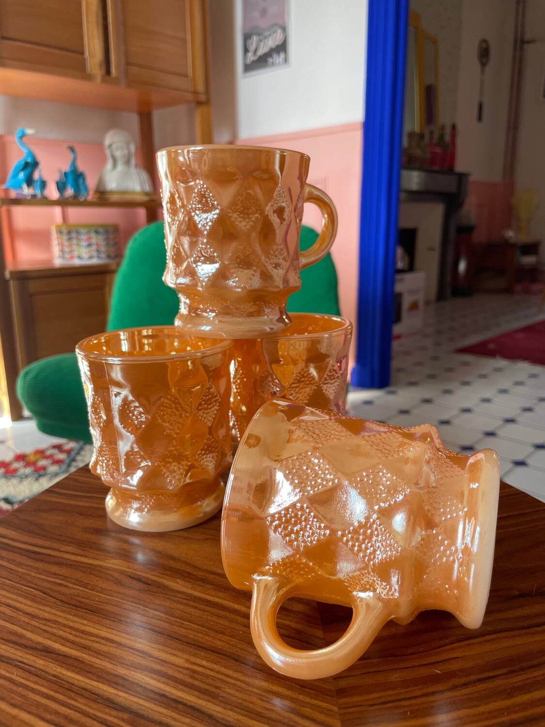Fire King Anchor Hocking 4-Piece Mug Set