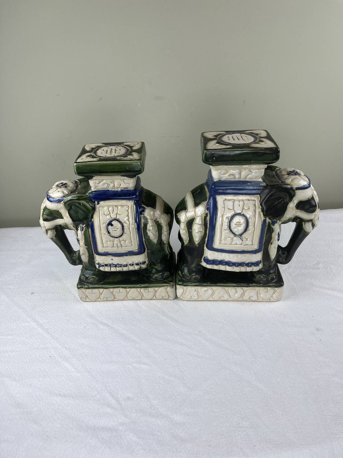 Pair of vintage ceramic bookends