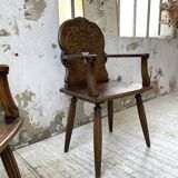 Pair of Savoyard armchairs