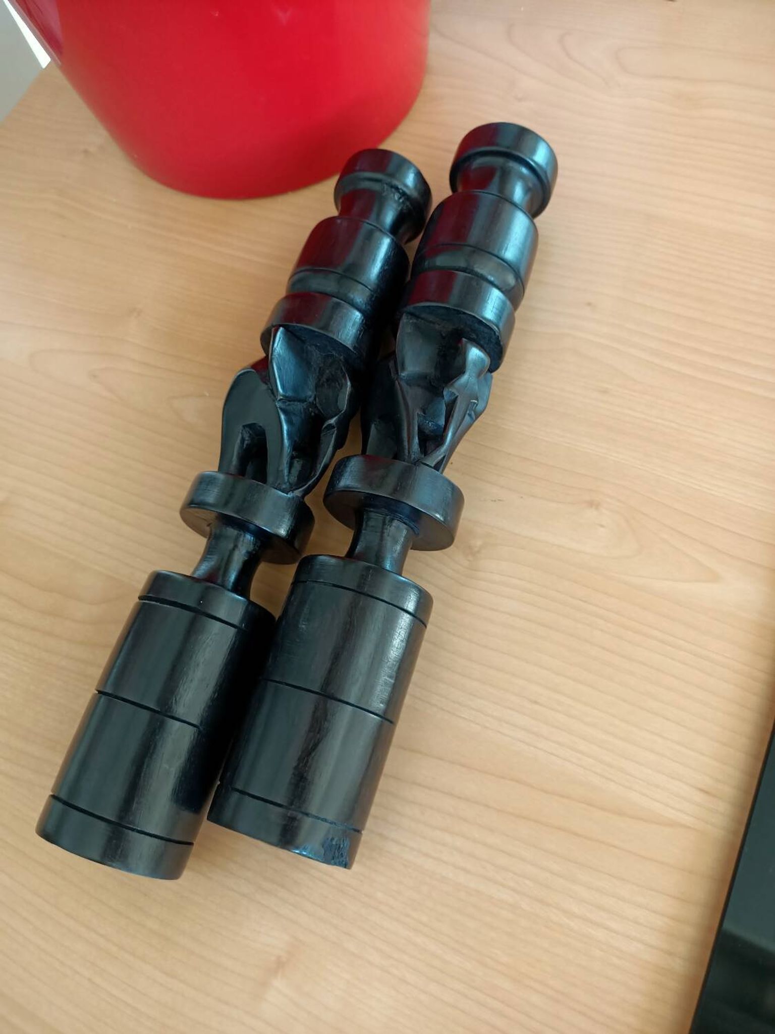 Vintage ebony candlesticks