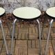 Vintage stackable stools Formica beige 1960