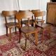 Set of 5 vintage wooden bistro chairs – Baumann style
