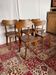 Lot de 5 chaises bistrot vintage en bois – Style Baumann