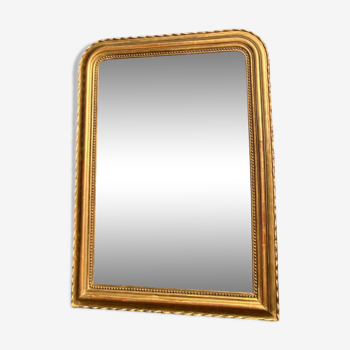 Old mirror 114cm/84cm Louis-Philippe beaded