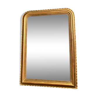Miroir ancien 114cm/84cm Louis-Philippe perlé