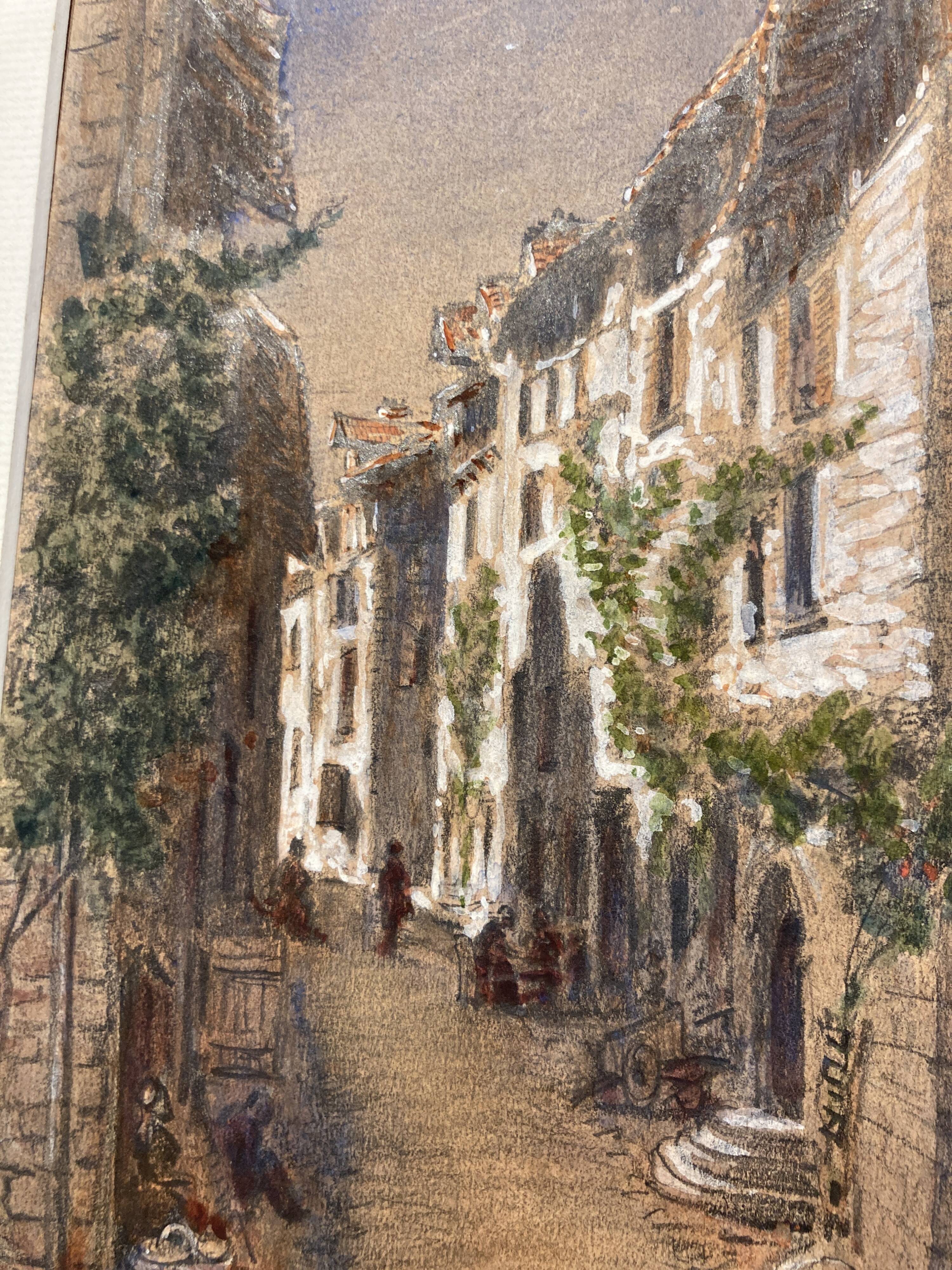 Drawing representing an alley