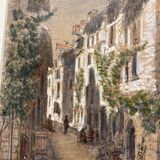 Drawing representing an alley