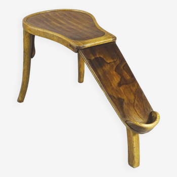“Chasseur” stool by Fischel, curved wood bistro