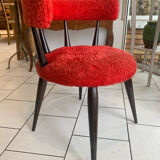 Chaise vintage scandinave moumoute circa 1960