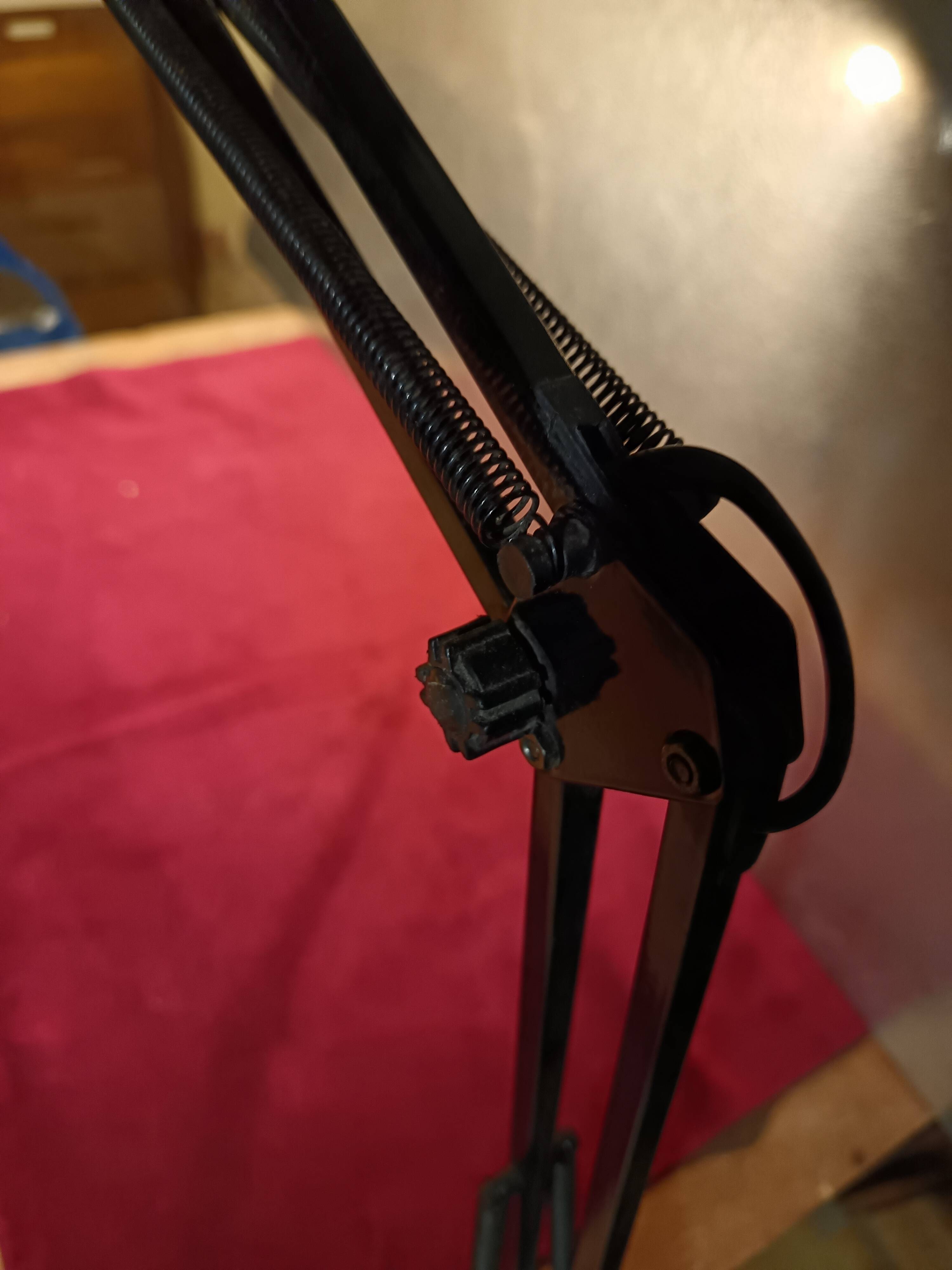 Black architect's lamp.