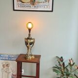 19th century Empire style gilded bronze cassolette lamp