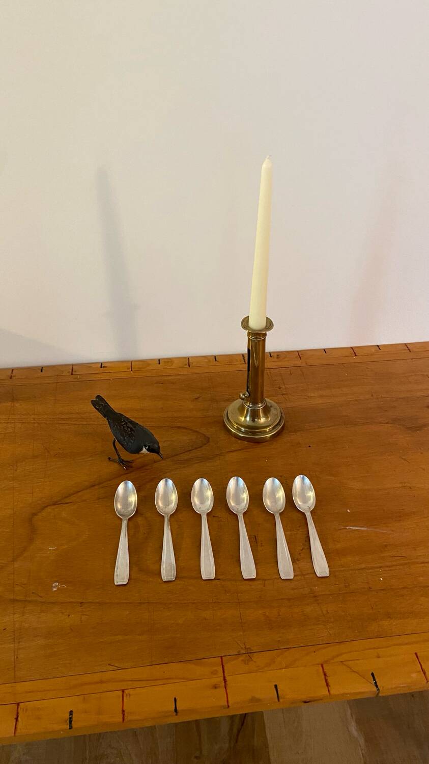 6 vintage silver plated small spoons from the 1960s