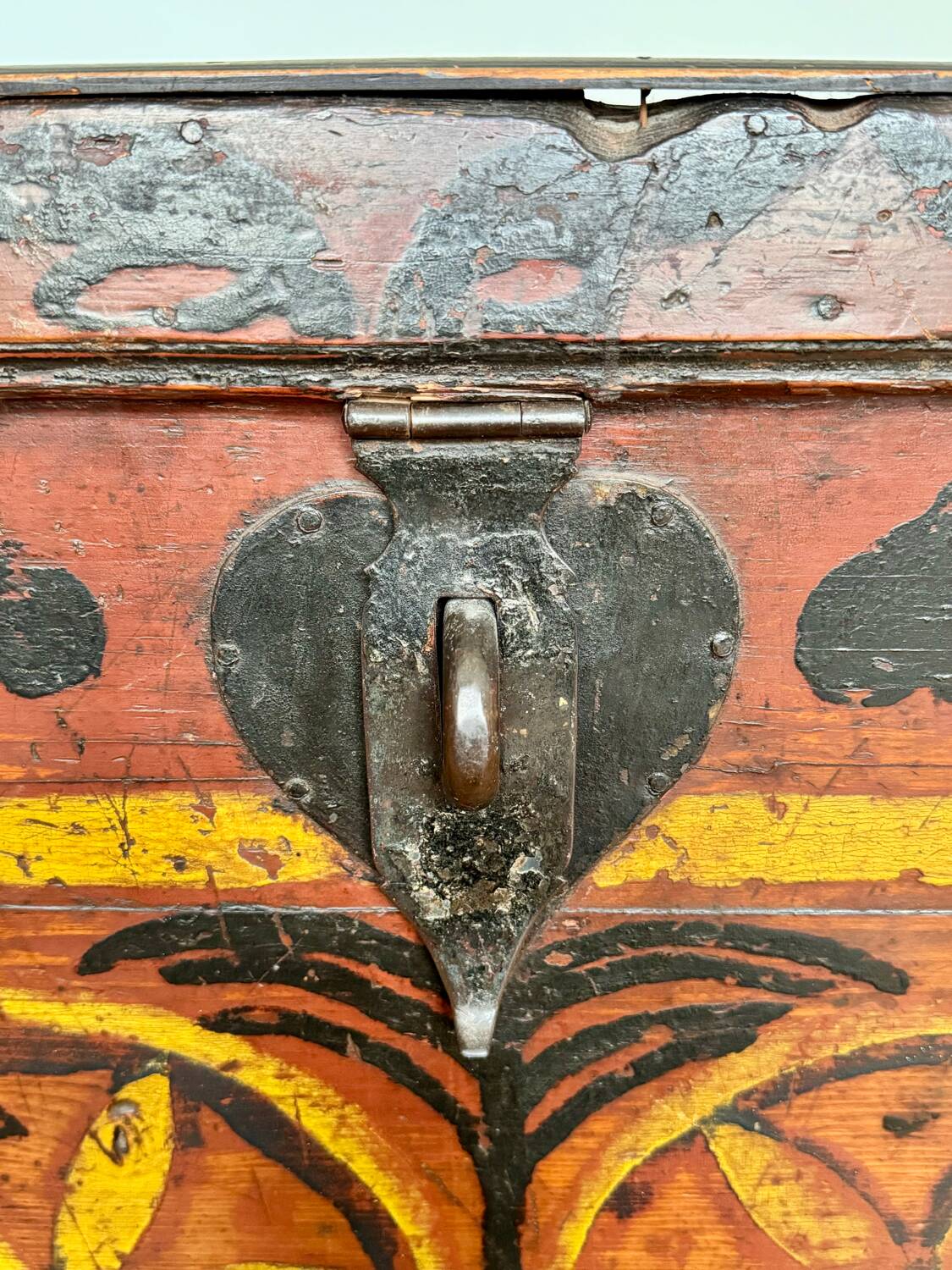 Afghan dowry chest in painted wood