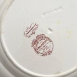 2 polychrome ironstone dinner plates "Wentworth" by Emile Bourgeois