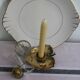 Gold-plated brass candle holder