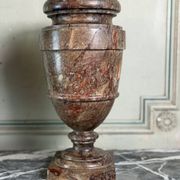 Pair of Sarrancolin marble urns, France 19th century
