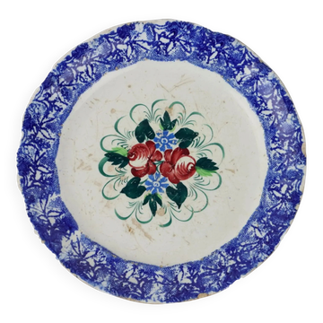 Assiette ancienne en céramique de Mondovì, Italie, XIXe siècle