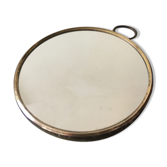 Round brass mirror