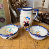 Ear bowls and pitcher