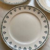 3 round iron earth dishes Moulin des loups, Longwy and Saint Amand