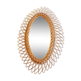 Sun 36x55cm rattan mirror