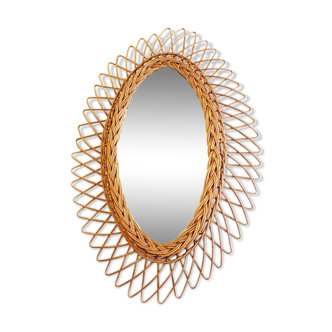 Sun 36x55cm rattan mirror