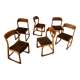 Set of 6 wooden chairs sled baumann vintage / year 60