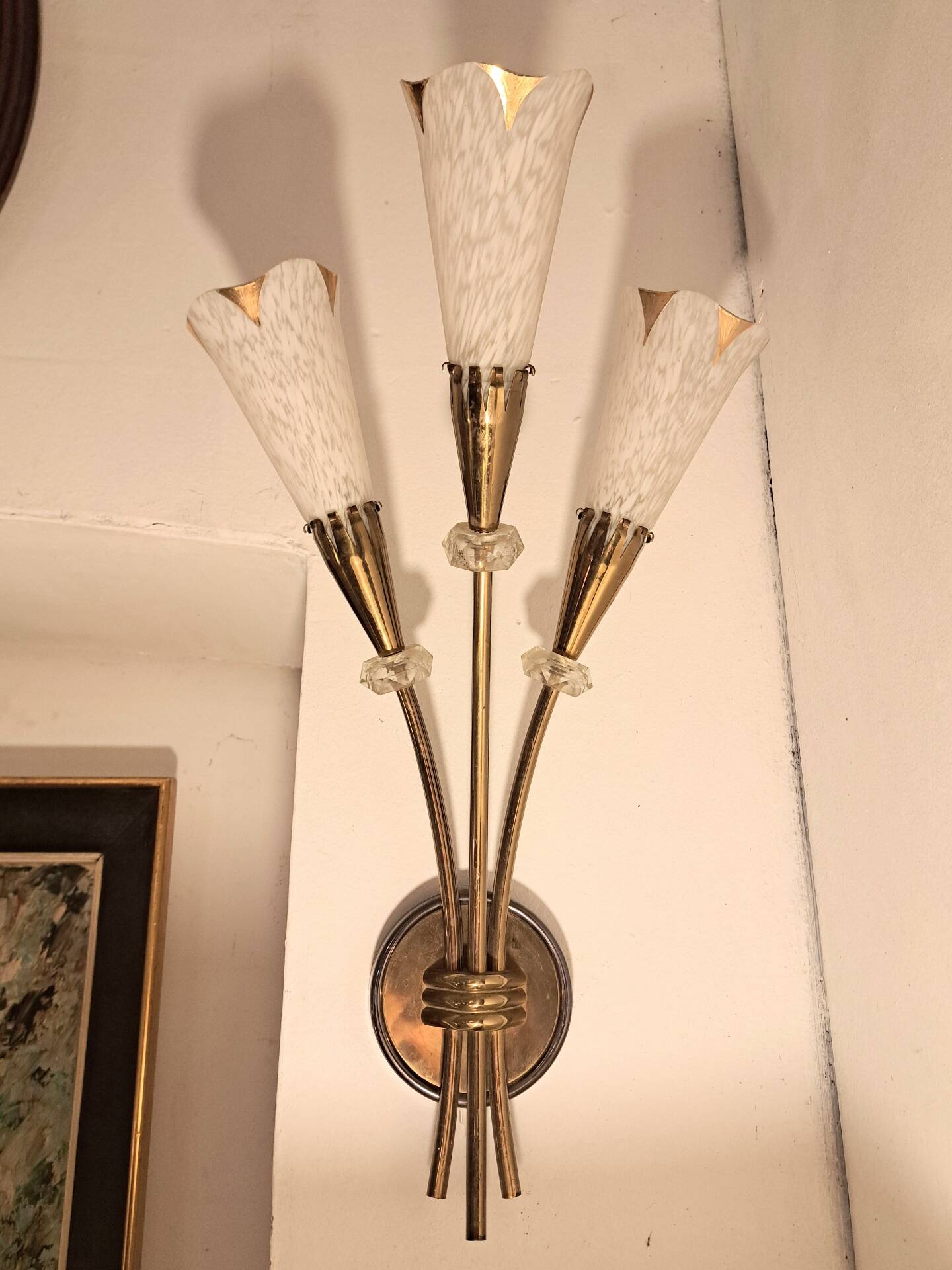 Lunel set of 1 chandelier and its pair of wall lights