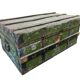 Vintage. XL green metal industrial suitcase / trunk.