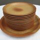 Set 12 plates and 1 dish sandstone of Burgundy Sarreguemines