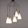 1960s vintage suspension in brass and opaline glass