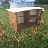 Bar en rotin vintage