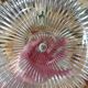 Vintage VMC Reims plat à gâteau et cloche en verre taillé